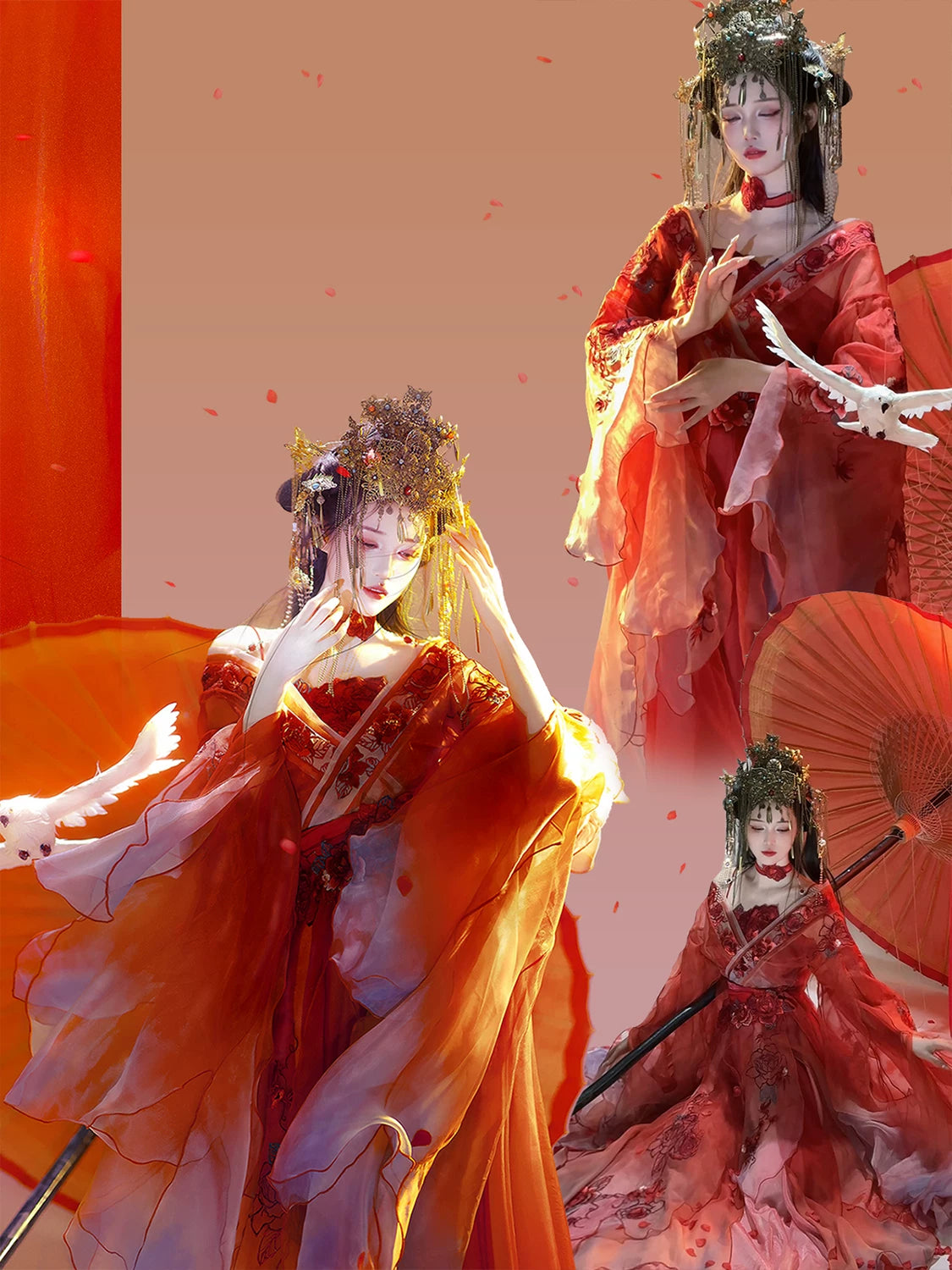 Northern and Southern Dynasties inspired hanfu dance outfit model photo