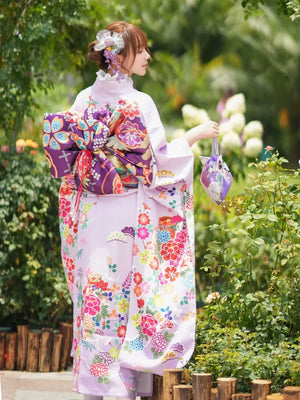 Kimono Women's Japanese Traditional Big Sleeve Improvement Dress and Dress Set Positioning Printing Bar Mitzvah Kimono - Yandan_Hanfu