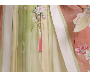 【Petals in the Breeze】Song-Style Hanfu Set with Short-Sleeve Beizi – Everyday Spring Elegance - Yandan_Hanfu
