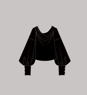 Whispers of Bloom – Floral Crane Set with Horse-Face Pants | Han-Inspired Spring-Autumn Wear - Yandan_Hanfu