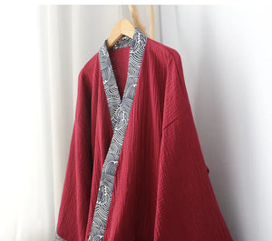 Long summer thin pure cotton Hanfu red robe for men and women - Yandan_Hanfu