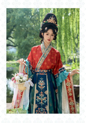 Cloud Silks – Traditional Hanfu Dress Inspired by Wei-Jin Era, Cross-Collar Revival for Women - Yandan_Hanfu