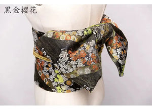 Japanese kimono waist seal Yukata belt gorgeous brocade bow belt styling knot waist seal - Yandan_Hanfu