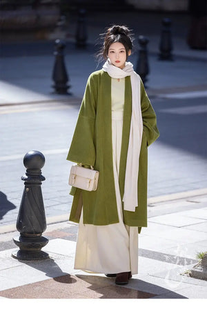 This elegant green hanfu features flowing hanfu sleeves, a chic hanfu jacket, and layered designs. Perfect as a princess hanfu dress, fairy hanfu dress, or casual hanfu, it suits every hanfu woman. Pair with a hanfu shirt or wear it as a modern hanfu dress, inspired by Ming Dynasty hanfu. Ideal for hanfu cosplay or as a warm winter hanfu, it’s available at our trusted hanfu shop. Explore styles from the best Chinese designer clothing websites and modern Chinese clothes collections.
