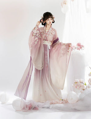 Hua Yuanyue, Hanfu female Wei Jinfeng Nanbei Dynasty big-sleeved shirt, daily fairy energy spring and summer suit - Yandan_Hanfu