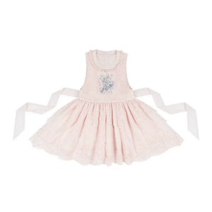 East-Meets-West Pink Two-Piece Set | Romance Embroidered Hanfu Blouse & Over Skirt - Yandan_Hanfu