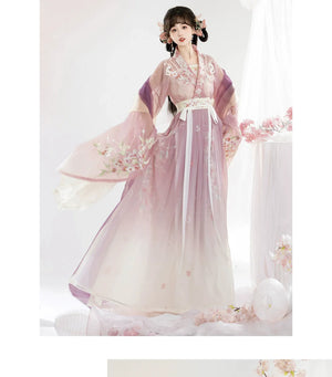 Hua Yuanyue, Hanfu female Wei Jinfeng Nanbei Dynasty big-sleeved shirt, daily fairy energy spring and summer suit - Yandan_Hanfu