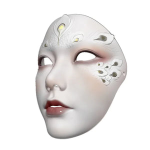Soul Crop Antique Mask Full Face Adult Handsome Male Emperor - Yandan_Hanfu