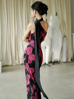 "Shadow" fishtail streamer robe knot bride engagement annual party dress - Yandan_Hanfu