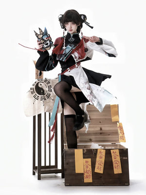 【Walk with Spirits】New Chinese Lolita Outfit – Han-Inspired Top and Skirt Duo - Yandan_Hanfu