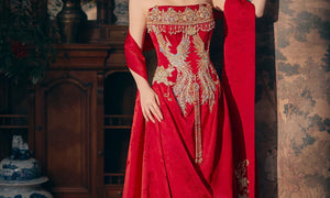 Phoenix Harmony – New Chinese Bridal Dress for Engagement, Tea Ceremony & Spring Banquets - Yandan_Hanfu