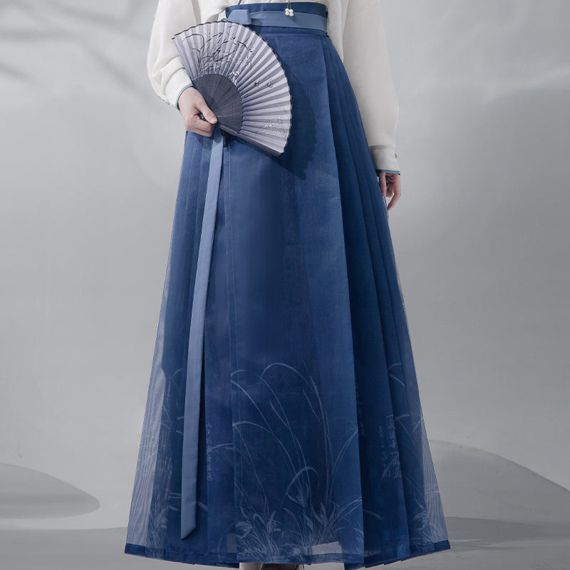 Neu Chinesischen stil orchidee pferd kleid Ming-made Hanfu rock