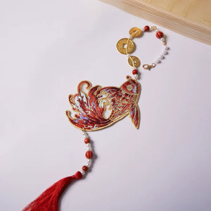 Lantern Banquet Red Hanfu Set – Women's Wedding Outfit with Woven Gold Mamian Skirt, New Chinese Style - Yandan_Hanfu