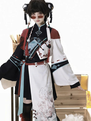 【Walk with Spirits】New Chinese Lolita Outfit – Han-Inspired Top and Skirt Duo - Yandan_Hanfu