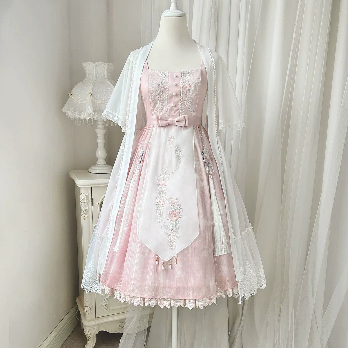 Smoke Fendai Hanfu antique lolita cute sweet Han element two-piece set