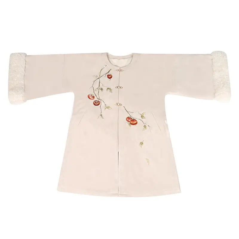 Persimmon Ruyi Herbst und Winter Hanfu warme Rundhalsjacke Plüschjacke