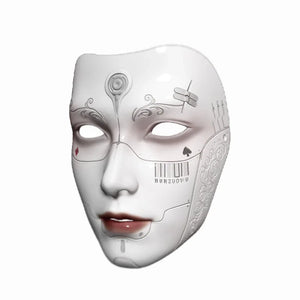 Cyberpunk mask full face antique technology sense cos male - Yandan_Hanfu