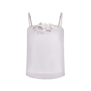 Iris Elegance – Violet Embroidered Hanfu Set with Flowing Nine-Panel Skirt | Wei-Jin Inspired - Yandan_Hanfu