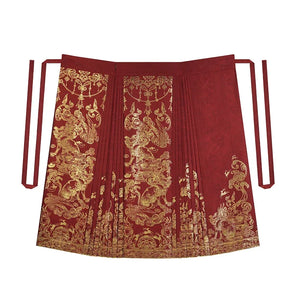 Perfect Harmony Bridal Hanfu – New Chinese Style Mamian Skirt Wedding Dress for Engagement & Reception - Yandan_Hanfu