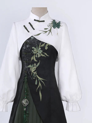 Zhujian Snow New Chinese Hanfu Dress Daily National Style Han Elements Set - Yandan_Hanfu