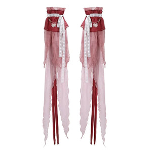 Red Hanfu Dress New Chinese Feather Rust Waist Seal Suspender Skirt - Yandan_Hanfu