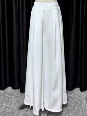 Elegant Solid Halter Maxi Dress – Flowing High-Slit Skirt for Dance & Evening Wear - Yandan_Hanfu