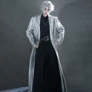 Calligraphy coat woolen national style new Chinese summer men's and women's large size set ink painting - Yandan_Hanfu