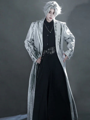 Calligraphy coat woolen national style new Chinese summer men's and women's large size set ink painting - Yandan_Hanfu