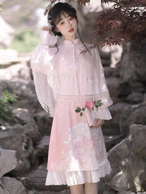 Feihua Fish Shadow Hanfu Women's Daily Han Element New Chinese Style Cheongsam Dress - Yandan_Hanfu