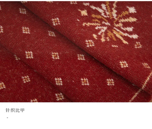 Sui’an – Winter Knit Set | Hanfu-Inspired Bijia Vest with Bow-Sleeve Top and Flowy Skirt - Yandan_Hanfu