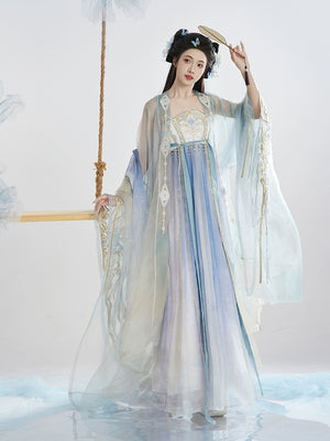 Discover blue traditional hanfu for women with elegant hanfu sleeves, intricate hanfu patterns, and layered designs. Perfect as a princess hanfu dress, fairy hanfu dress, or sexy hanfu, it’s ideal for hanfu cosplay, hanfu dance style, or casual wear. Shop plus size hanfu, hanfu skirts, and more at our trusted hanfu shop, featuring hanfu for sale from top chinese clothing brands and the best Chinese designer clothing websites.