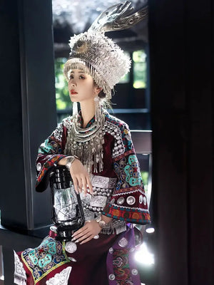 惊鸿|Miao clothing Tujia Xiangxi ethnic minority - Yandan_Hanfu