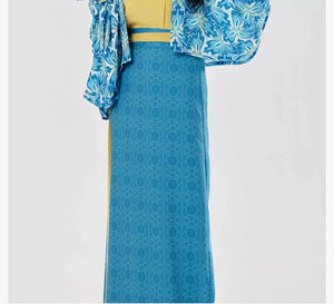 Blue patterned Hanfu skirt from Coconut Breeze set