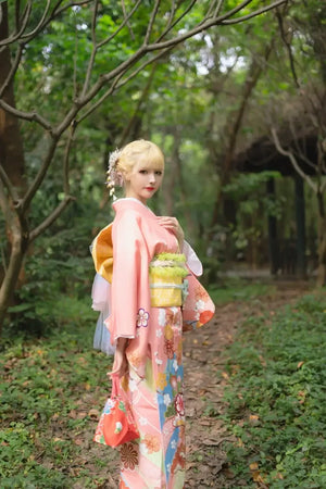 Traditional formal Japanese kimono women's visiting kimono set travel Japanese wedding dress - Yandan_Hanfu