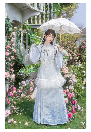 Hymn of the Sea Ming Hanfu Mamian skirt and cloud collar product photo 14