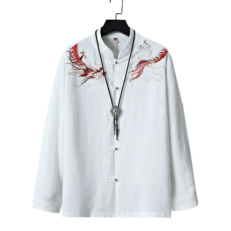 New Chinese Tang style Chinese style button top embroidered jacket Mao suit jacket - Yandan_Hanfu