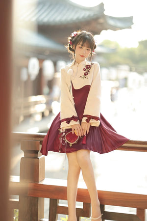 Camellia about lolita Chinese style cheongsam - Yandan_Hanfu
