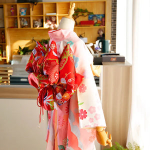 Kimono belt, swinging sleeve kimono flower knot, big three-leaf shaped bow with belt bag belt, geisha shaped belt. - Yandan_Hanfu