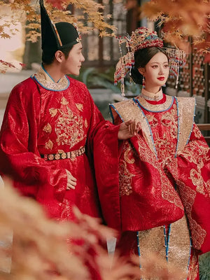 Ming-made Han-style wedding clothes, men's and women's couples' suits - Yandan_Hanfu