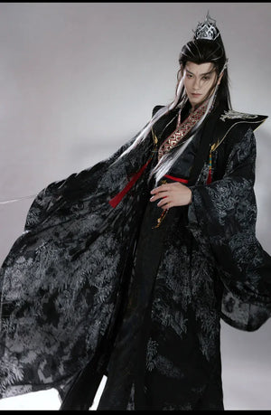 Dark Immortal Robe – Unisex Hanfu Outfit Inspired by Chinese Xianxia & Traditional Taoist Style - Yandan_Hanfu
