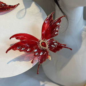 Dunhuang Princess Headpiece Set – Exotic Red Tassel Hair Accessories for Hanfu & Oriental Dance - Yandan_Hanfu