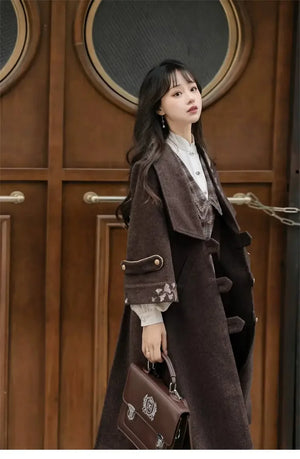Autumn and winter wear suit women's woolen coat - Yandan_Hanfu