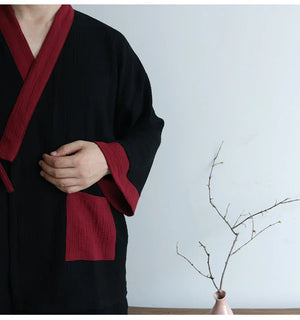 Spring&summer men's pure cotton Hanfu antique pajamas - Yandan_Hanfu