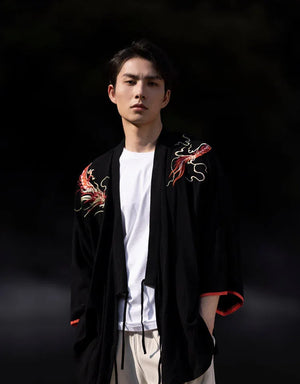 Chinese style cotton and linen retro Hanfu spring and summer Tang suit man - Yandan_Hanfu