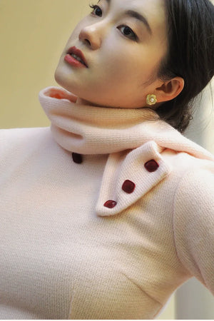 Pink Winter Qipao Dress – Retro Chinese Silhouette | Warm & Curve-Flattering Fit - Yandan_Hanfu