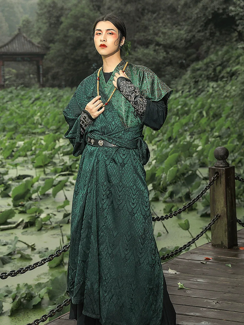 Timeless Elegance: Tang Dynasty-Inspired Green Hanfu for Men and Women One Set / Green / M Timeless Elegance: Tang Dynasty-Inspired Green Hanfu for Men and Women One Set / Green / M