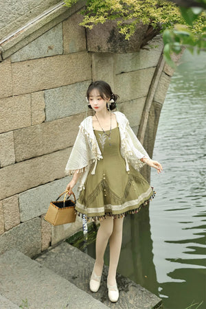 Chinese style cicada Mori exquisite cape Han element sweet Lolita Hanfu - Yandan_Hanfu
