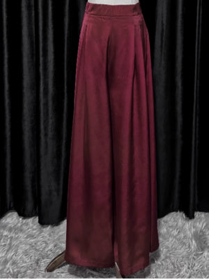 Elegant Wine Red Sheer Tencel Cardigan – Flowing Classical Dance Performance Outfit - Yandan_Hanfu