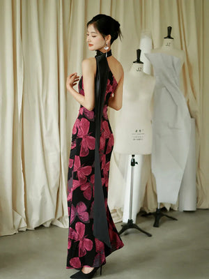 "Shadow" fishtail streamer robe knot bride engagement annual party dress - Yandan_Hanfu