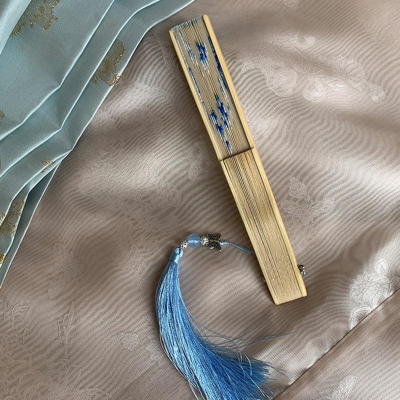 Suzhou double-sided embroidery fan antique embroidery folding fan antique fan cheongsam - Yandan_Hanfu